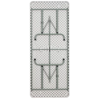 Emma And Oliver 6-Foot Height Adjustable Granite White Plastic Folding Event Table 6 Emma And Oliver 6-Foot Height Adjustable Granite White Plastic Folding Event Table - Image 6