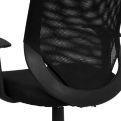 Emma And Oliver Mid-Back Black Mesh Tapered Back Swivel Task Office Chair With T-Arms -Emma And Oliver GUEST e5b51d62 721a 4a46 a7f2 64d3750c99eb