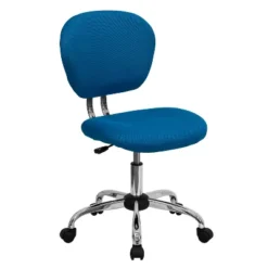 Emma And Oliver Mid-Back Mesh Padded Swivel Task Office Chair With Chrome Base -Emma And Oliver GUEST e5c172f6 c342 4e27 9de0 32aeed799d06