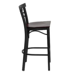 Emma And Oliver 2 Pack Two-Slat Ladder Back Metal Restaurant Barstool -Emma And Oliver GUEST e60dc931 0f9d 4b75 b92c 38c4200fa4cc