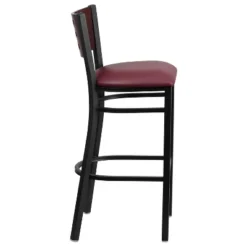 Emma And Oliver Black Decorative Cutout Back Metal Restaurant Dining Barstool -Emma And Oliver GUEST e6cb8213 a6d3 46d7 9132 95a409526bd6