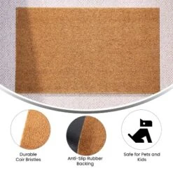 Emma And Oliver Weather Resistant Coir Doormat With Anti-Slip Rubber Backing For Indoor/Outdoor Use -Emma And Oliver GUEST e844c532 cae8 4b78 b04b 042e230af693