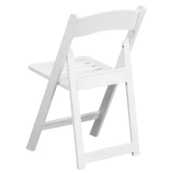 Emma And Oliver 2 Pack White Resin Slatted Party & Rental Folding Chair Indoor Outdoor -Emma And Oliver GUEST e8e0eb9f 942d 4f34 95aa 547f52a6c4e3