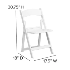Emma And Oliver 4 Pack 1000 Lb. Capacity White Resin Folding Chair With Slatted Seat 13 Emma And Oliver 4 Pack 1000 Lb. Capacity White Resin Folding Chair With Slatted Seat -Emma And Oliver GUEST e969bfb7 6f1b 4ae2 a615 130115db9e50