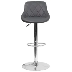 Emma And Oliver 2 Pack Contemporary Vinyl Bucket Seat Adjustable Height Barstool With Diamond Pattern Back And Chrome Base -Emma And Oliver GUEST e9a1648a 1644 4454 9faa 190d55c87af9