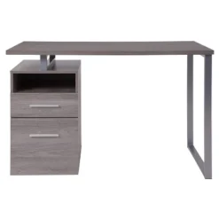 Emma And Oliver Desk With Two Drawers And Metal Frame -Emma And Oliver GUEST e9aa2bde 9cf6 4d65 8366 bc1cbf90747d