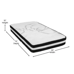 Emma And Oliver 10 Inch Pocket Spring Mattress - Premium Mattress -Emma And Oliver GUEST eafa8084 6746 4ab4 9760 18d328a9e1cf