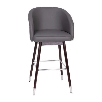 Emma And Oliver Upholstered Bar Height Dining Stool With Wood Frame 12 Emma And Oliver Upholstered Bar Height Dining Stool With Wood Frame - Image 12