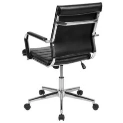 Emma And Oliver Mid-Back LeatherSoft Ribbed Executive Swivel Office Chair - Desk Chair 23 Emma And Oliver Mid-Back LeatherSoft Ribbed Executive Swivel Office Chair - Desk Chair -Emma And Oliver GUEST ec88ea76 680c 4a61 944f f45f24c3ba9a