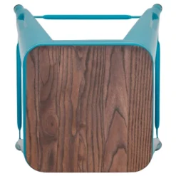 Emma And Oliver 30" High Metal Indoor Bar Stool With Wood Seat - Stackable Set Of 4 -Emma And Oliver GUEST ef980e5f 690a 4cc2 bf48 ccc2b8c3c105