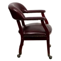 Emma And Oliver Conference Chair With Accent Nail Trim And Casters -Emma And Oliver GUEST f04affd1 11f3 4577 95d2 dbe3e6bdb8f2