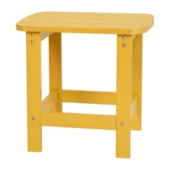 Emma And Oliver Indoor/Outdoor Polyresin Adirondack Side Table For Porch, Patio, Or Sunroom -Emma And Oliver GUEST f14bb171 0407 4823 9400 713b16375ac3