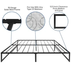 Emma And Oliver Complete Bed Set: Metal Platform Frame; Hybrid Pocket Spring Mattress In A Box And Cool Gel Memory Foam Topper -Emma And Oliver GUEST f184dfec f1c3 494f 8288 2fb85dcc7e70 1