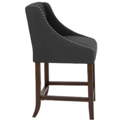Emma And Oliver 24"H Transitional Tufted Walnut Counter Stool 18 Emma And Oliver 24"H Transitional Tufted Walnut Counter Stool -Emma And Oliver GUEST f1c6bc52 fb25 4fe5 a3de 6cf795052847