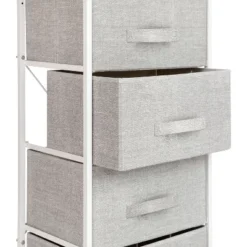 Emma And Oliver 4 Drawer Vertical Storage Dresser With Wood Top & Fabric Pull Drawers -Emma And Oliver GUEST f247d3ea e732 45ff 879f 7b280d7c07e9