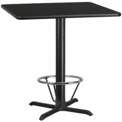 Emma And Oliver 42" Square Laminate Bar Table With 33"x33" Foot Ring Base 9 Emma And Oliver 42" Square Laminate Bar Table With 33"x33" Foot Ring Base -Emma And Oliver GUEST f3699dfc 15be 44ef 9839 b7de11373aa4
