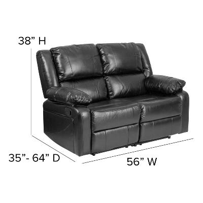 Emma And Oliver Bustle Back Loveseat With Two Built-In Recliners 3 Emma And Oliver Bustle Back Loveseat With Two Built-In Recliners - Image 3