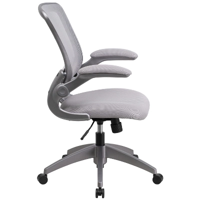 Emma And Oliver Mid-Back Gray Mesh Swivel Ergonomic Task Office Chair With Gray Frame 7 Emma And Oliver Mid-Back Gray Mesh Swivel Ergonomic Task Office Chair With Gray Frame - Image 7