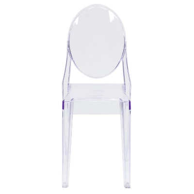 Emma And Oliver Ghost Side Chair In Transparent Crystal 8 Emma And Oliver Ghost Side Chair In Transparent Crystal - Image 8