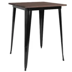 Emma And Oliver 31.5" Square Wood/Metal Indoor Bar Height Table -Emma And Oliver GUEST f835c16b 7a16 4ce9 8e36 10d8a6f62414