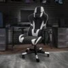 Emma And Oliver Racing Gaming Ergonomic Chair With Fully Reclining Back In Red LeatherSoft
