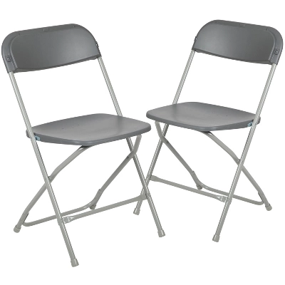 Emma And Oliver Set Of 2 Stackable Folding Plastic Chairs - 650 LB Weight Capacity 17 Emma And Oliver Set Of 2 Stackable Folding Plastic Chairs - 650 LB Weight Capacity - Image 17