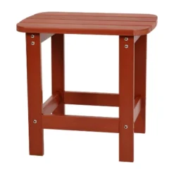 Emma And Oliver Indoor/Outdoor Polyresin Adirondack Side Table For Porch, Patio, Or Sunroom -Emma And Oliver GUEST fab7099e c494 4b99 b3c1 c2adff65d87c