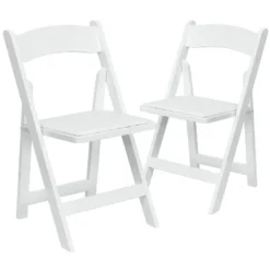 Emma And Oliver 2 Pack Wedding Party Event Wood Folding Chair With Vinyl Padded Seat -Emma And Oliver GUEST facfea5d 5b57 47c4 8358 7780f646d97b