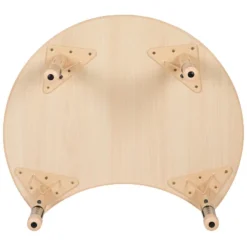 Emma And Oliver 25.125"W X 35.5"L Crescent Natural Plastic Adjustable Activity Table-Seats 4 -Emma And Oliver GUEST faef9e46 3cb2 40ec a568 94c57803921f