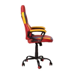 Emma And Oliver Faux Leather Ergonomic Designer Back Gamer Chair With Diamond Stitch, Lumbar Support & Padded Arms In Red, Blue & Yellow -Emma And Oliver GUEST fc20821d 355e 460b 9239 181c9f18697e