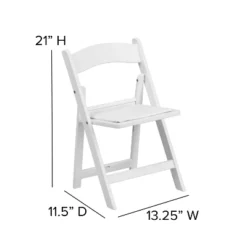 Emma And Oliver 2 Pack Kids White Resin Folding Event Party Chair With Vinyl Padded Seat -Emma And Oliver GUEST fce8f1f2 9ea5 4387 9b0d 44f5bcb78cc3