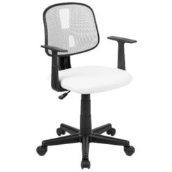Emma And Oliver Pivot Back Mesh Swivel Task Office Chair With Arms -Emma And Oliver GUEST fd081418 05f7 41c4 a1b8 f92e5cd51499
