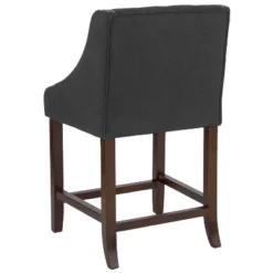 Emma And Oliver 24"H Transitional Tufted Walnut Counter Stool 17 Emma And Oliver 24"H Transitional Tufted Walnut Counter Stool -Emma And Oliver GUEST fe32680c 967a 4b63 9017 4ac191a8ab8f