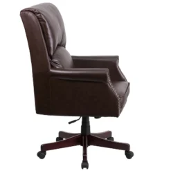 Emma And Oliver High Back Pillow Back Leather Executive Swivel Office Chair With Arms -Emma And Oliver GUEST fe88ca68 7c92 4095 b55f d5511c7076f8