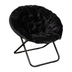 Emma And Oliver Oversize Folding Saucer Chair With Cozy Faux Fur Cushion And Metal Frame For Dorms, Bedrooms, Apartments And More 21 Emma And Oliver Oversize Folding Saucer Chair With Cozy Faux Fur Cushion And Metal Frame For Dorms, Bedrooms, Apartments And More -Emma And Oliver GUEST febae8ef 629b 4b91 a09d 773c79510a7f