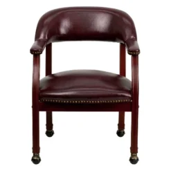 Emma And Oliver Conference Chair With Accent Nail Trim And Casters -Emma And Oliver GUEST fed702bd 23dd 4f15 a109 543b0ce4e035